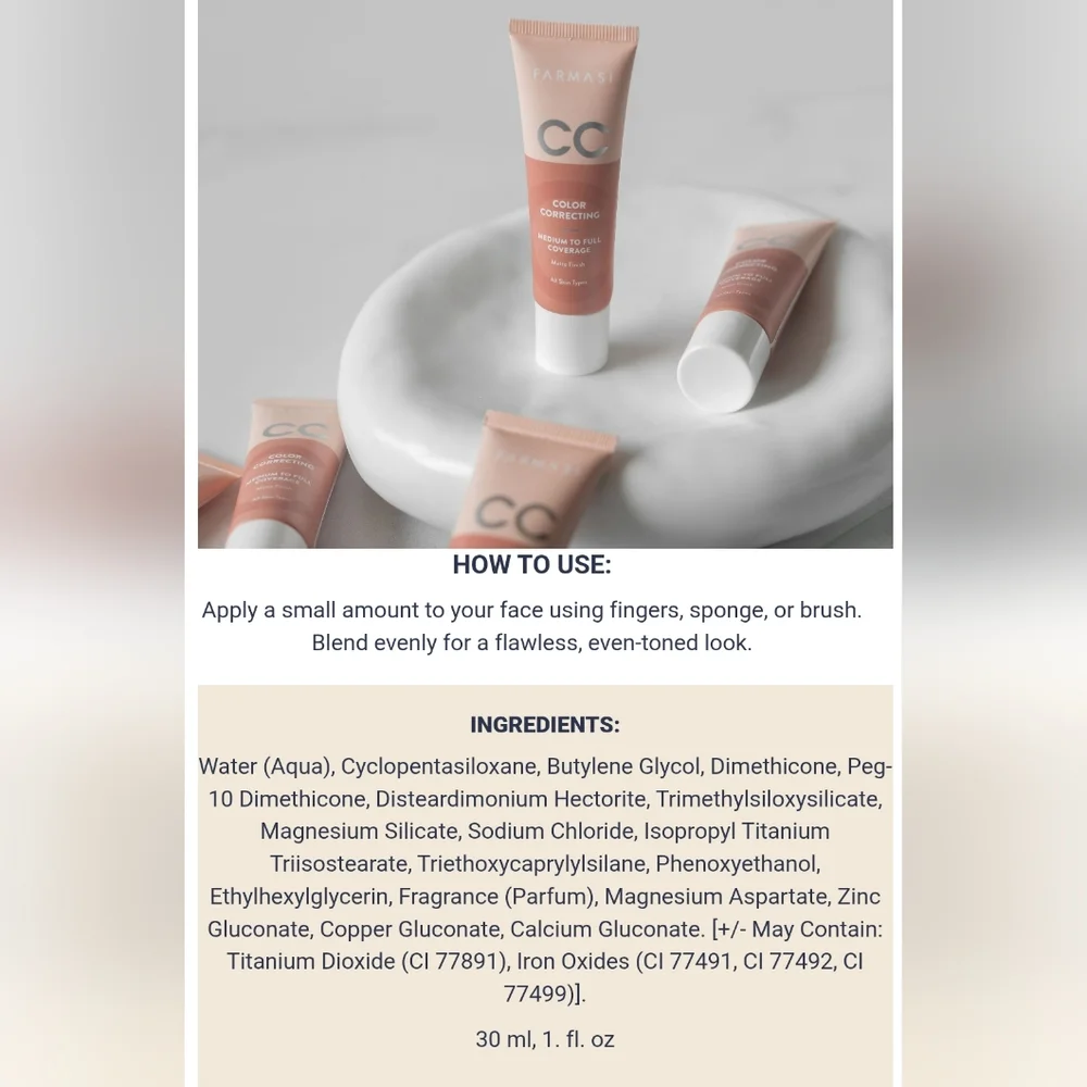 Farmasi CC Cream in Light